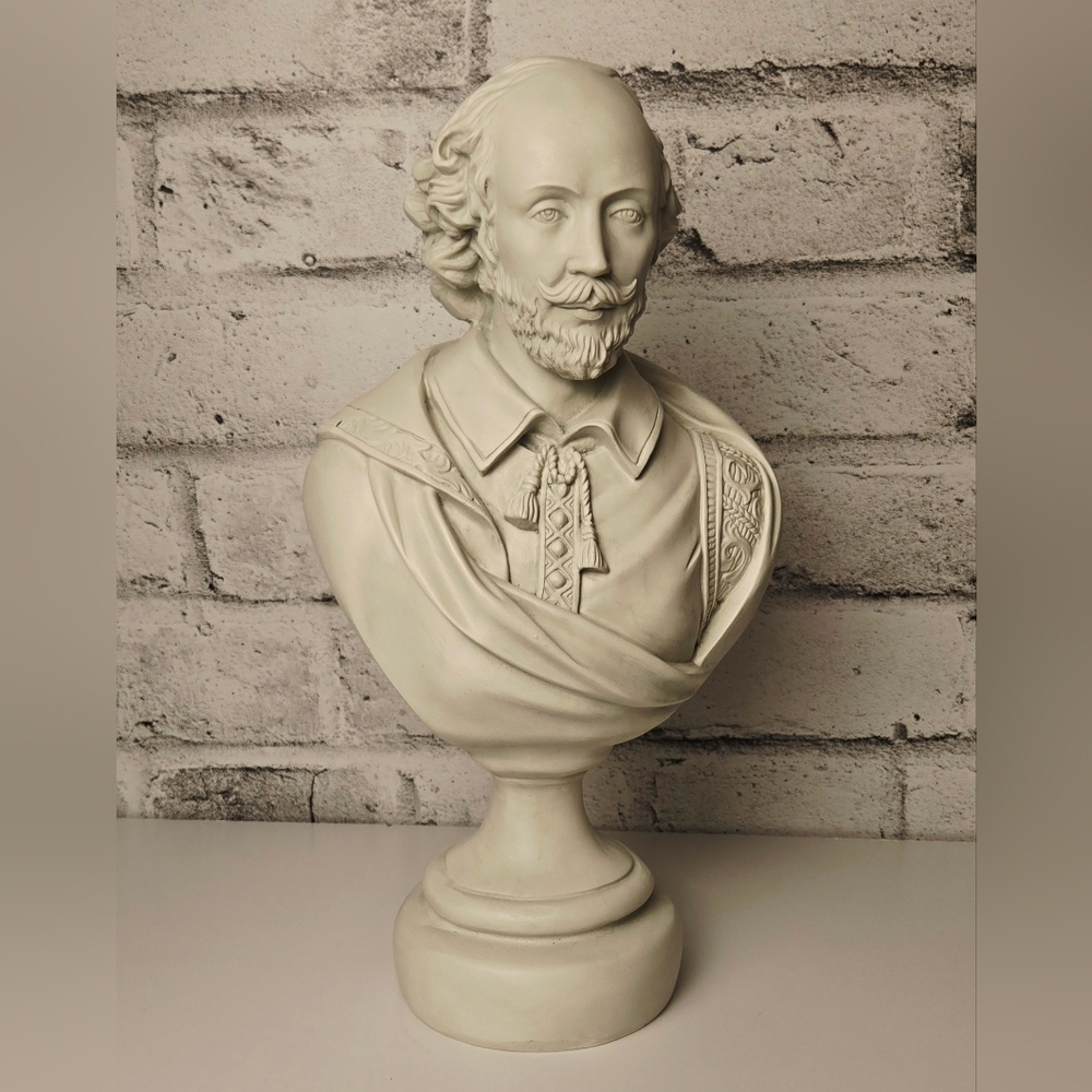Design Toscano William Shakespeare Bust Statue Classical Resin Decor 13 Inch